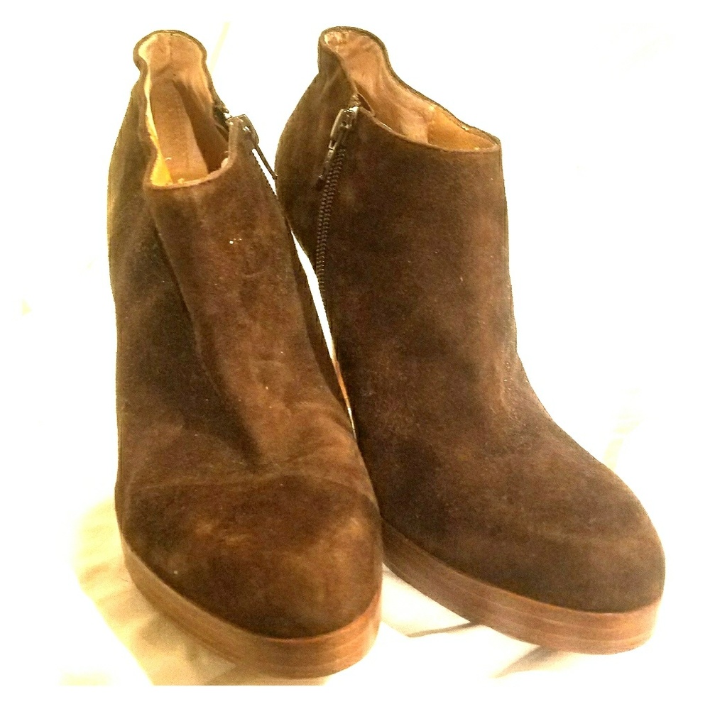 Steven Briwn Suede Booties
